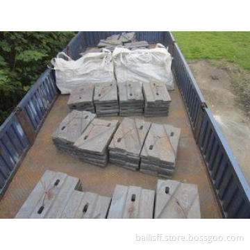 HRC58 BTMCr26 Cement / Grinding Mill Liners For Coal Mill